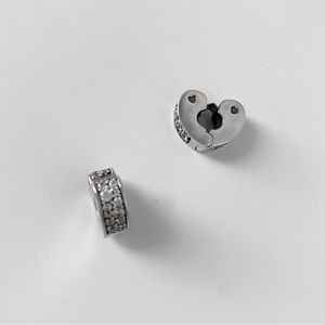 Set of Authentic Pandora Pave Heart Clips
